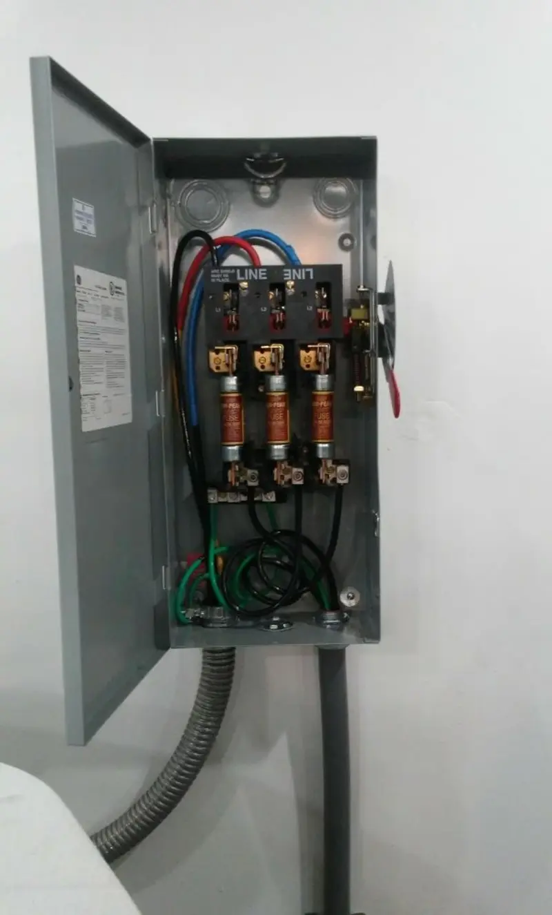 Three-phase disconnect switch installed for Smoke Detector Installation in Madison