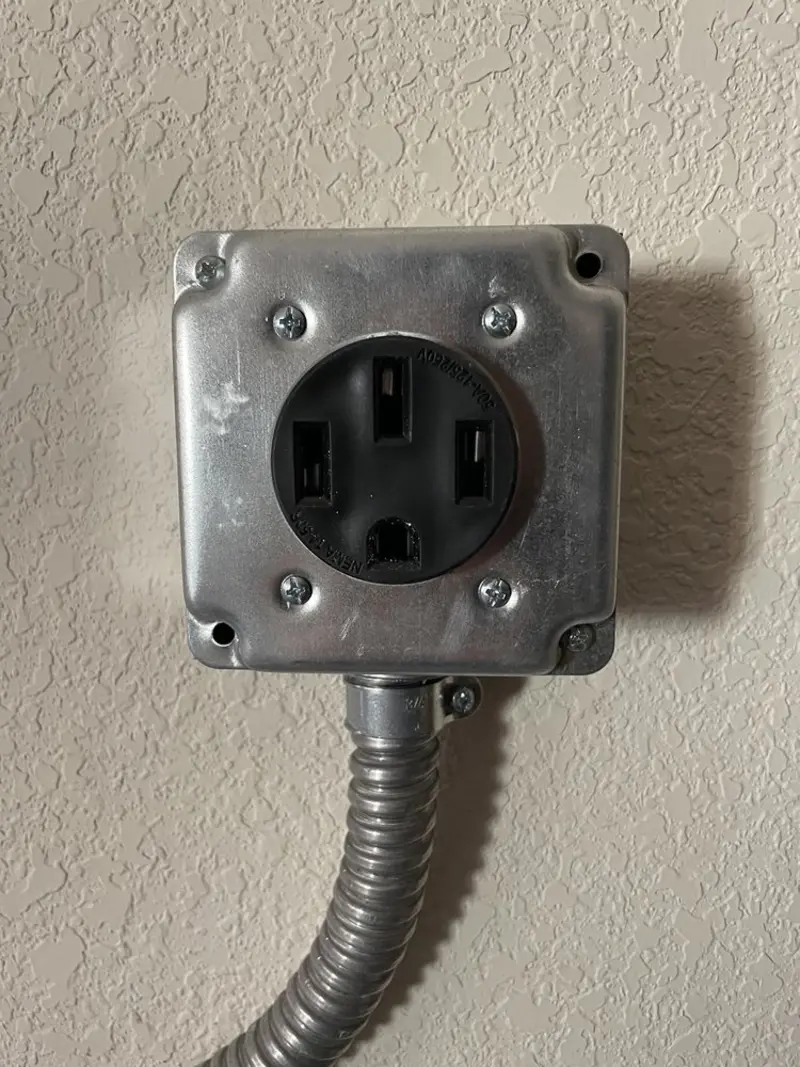 NEMA 14-50 outlet installed for Electrical Panel Upgrade in Madison